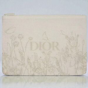 Christian Dior Beauty Floral Zip Top Makeup Pouch Clutch Limited Edition New